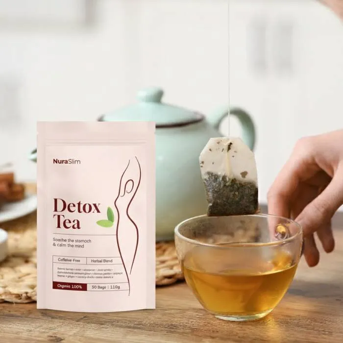 NuraSlim Detox Tè – miscela di 10 erbe naturali senza caffeina per gonfiore e metabolismo